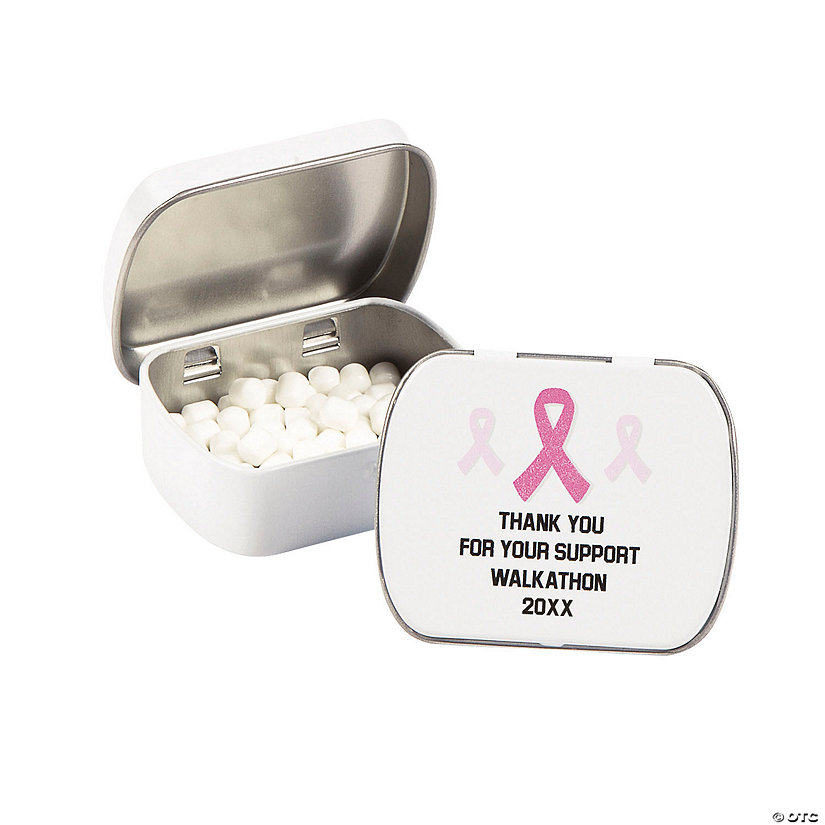 Personalized Awareness Ribbon Mint Tins - 24 Pc. Image