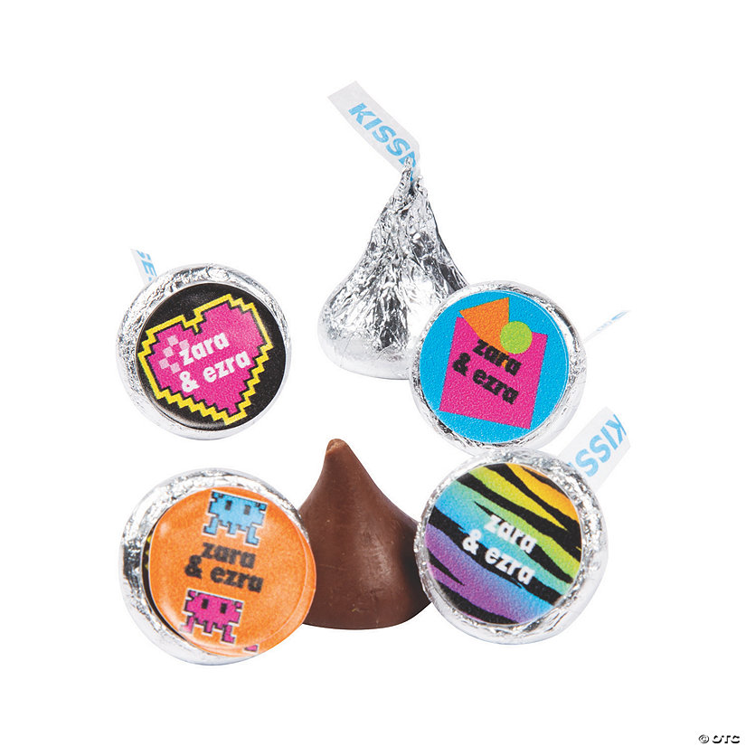 Personalized Awesome Retro Hershey&#8217;s<sup>&#174;</sup> Kisses<sup>&#174;</sup> Stickers - 60 Pc. Image Thumbnail