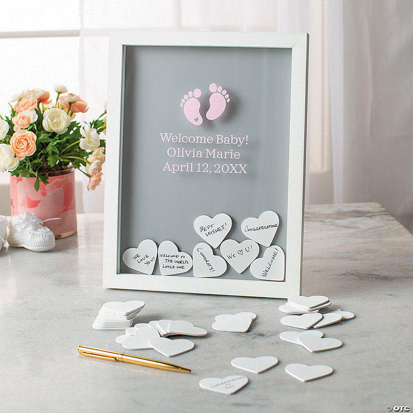 Personalized Baby Feet Guest Book Frame Image Thumbnail
