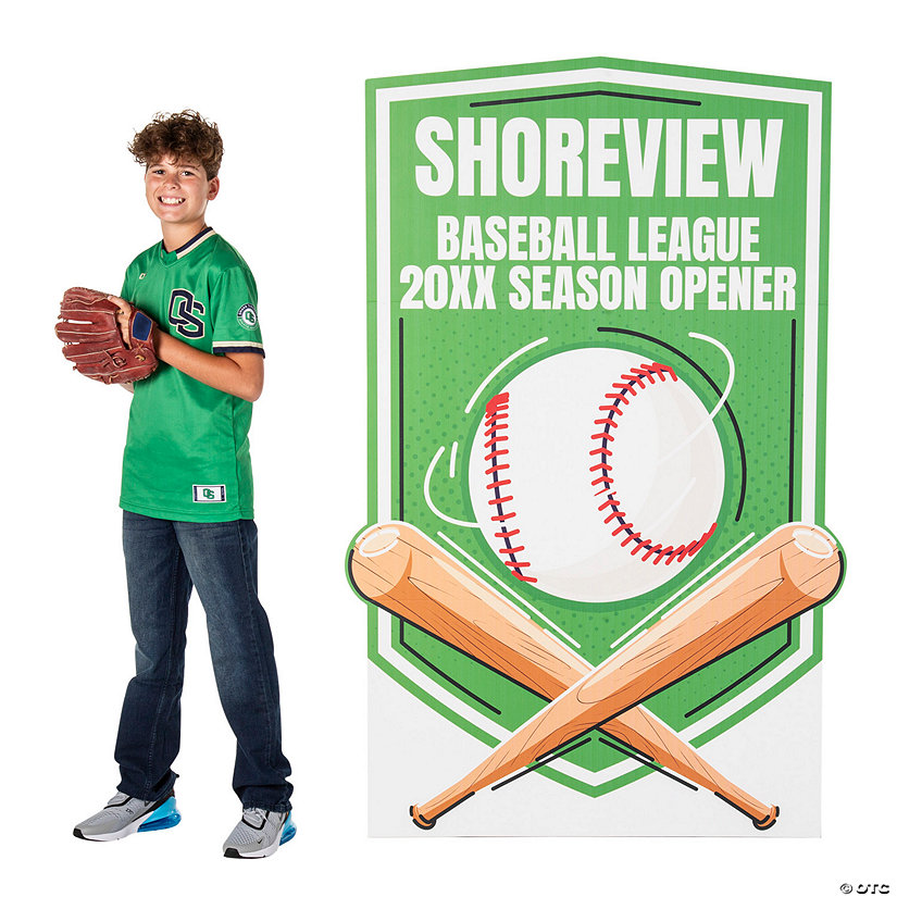 Personalized Baseball Cardboard Cutout Stand-Up Image Thumbnail