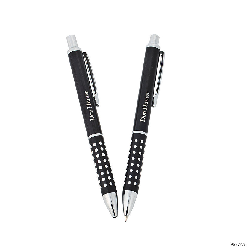 Personalized Black Pen & Pencil Set Image