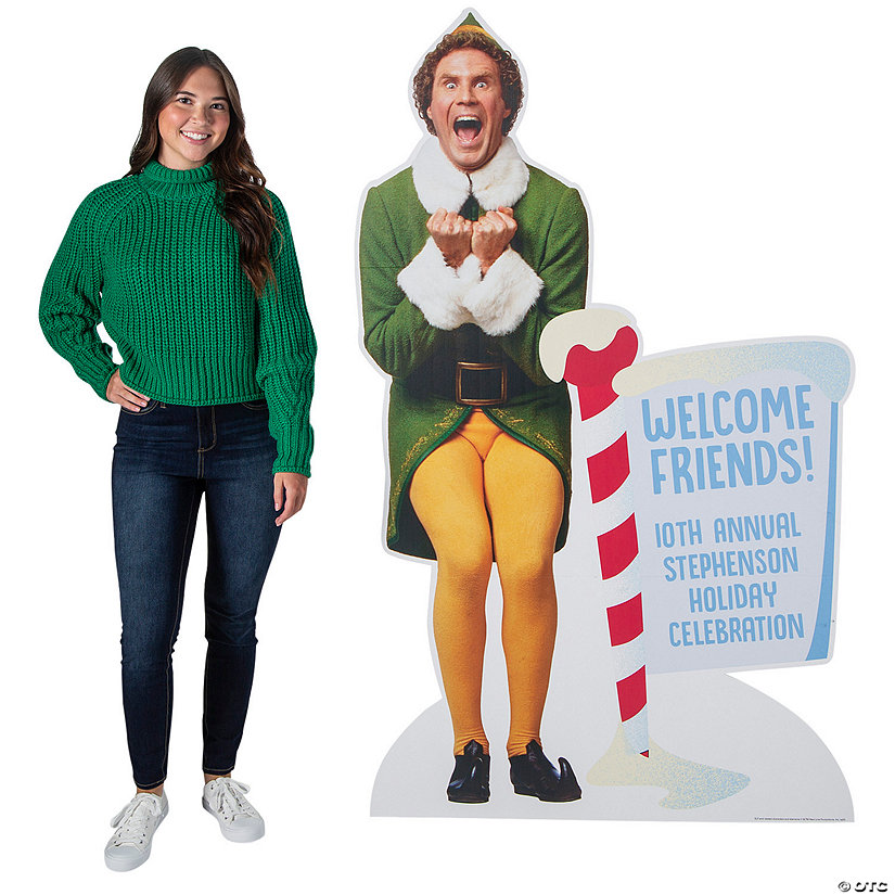 Personalized Buddy the Elf&#8482; Life-Size Cardboard Cutout Stand-Up Image Thumbnail