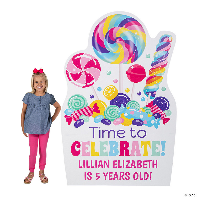 Personalized Candy World Cardboard Cutout Stand-Up Image Thumbnail