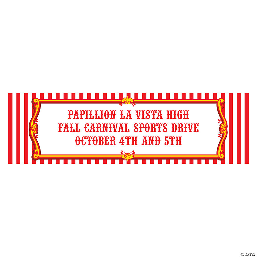 Personalized Carnival Banner - Giant Image Thumbnail