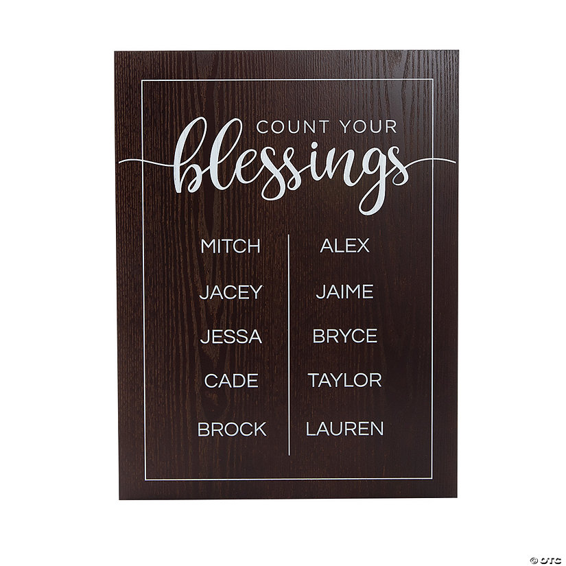 Personalized Count Your Blessings Sign Image Thumbnail