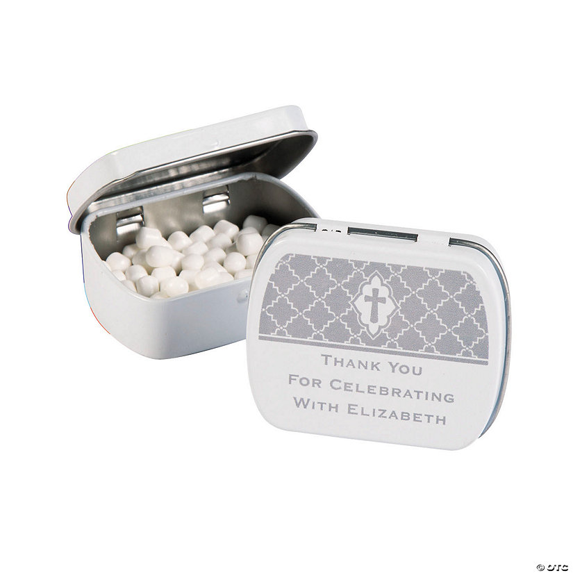 Personalized Cross Mint Tins - 24 Pc. Image
