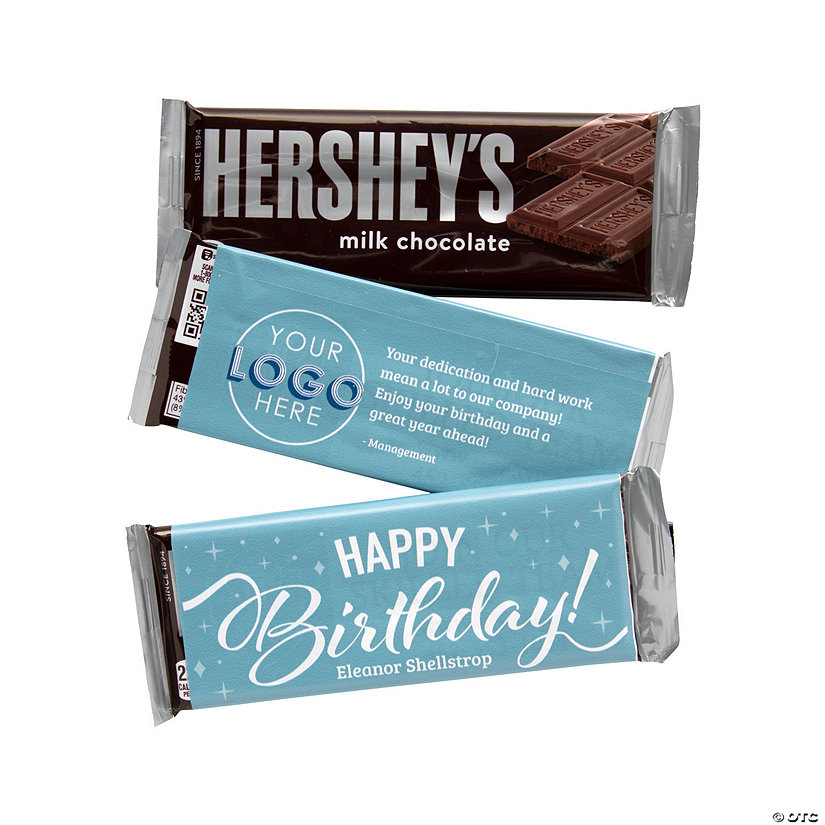 Personalized Custom Logo Work Birthday Candy Bar Labels - 12 Pc. Image Thumbnail
