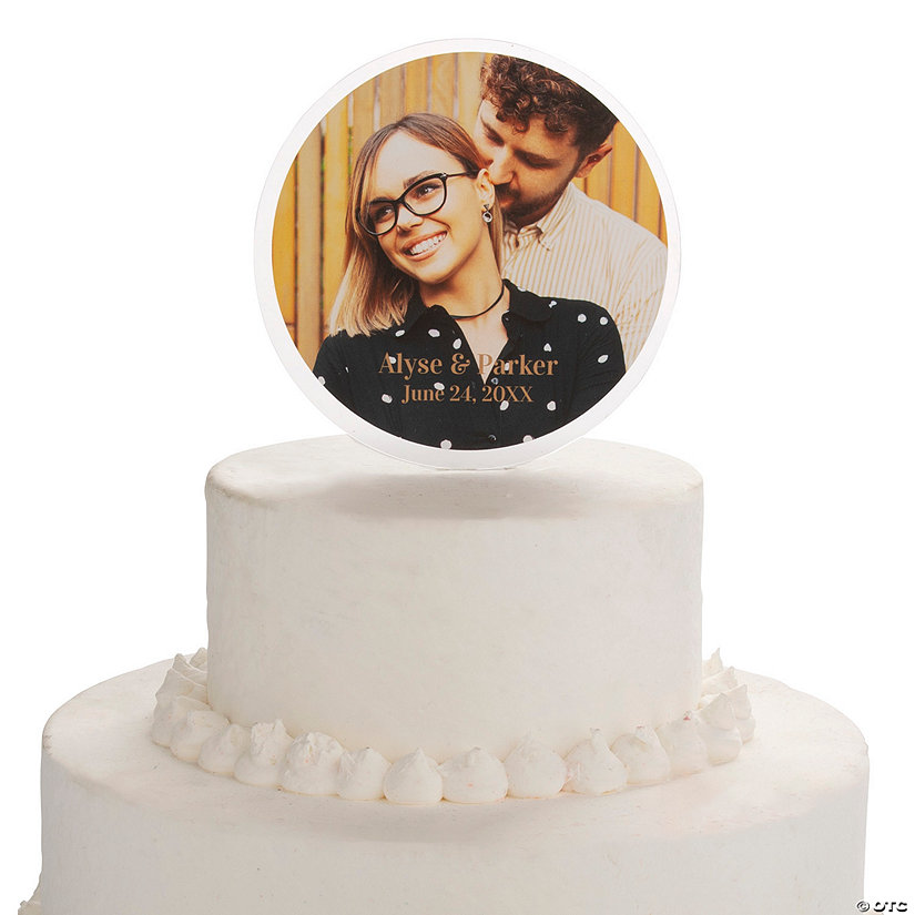 Personalized Custom Photo Wedding Cake Topper Image Thumbnail
