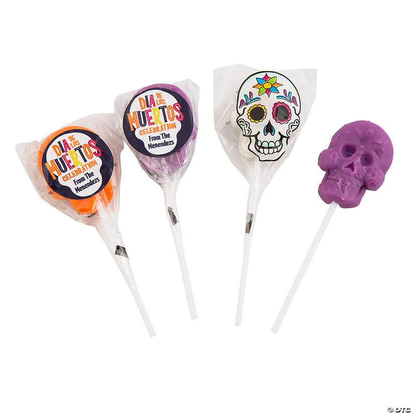 Personalized Day of the Dead Lollipops - 24 Pc. Image