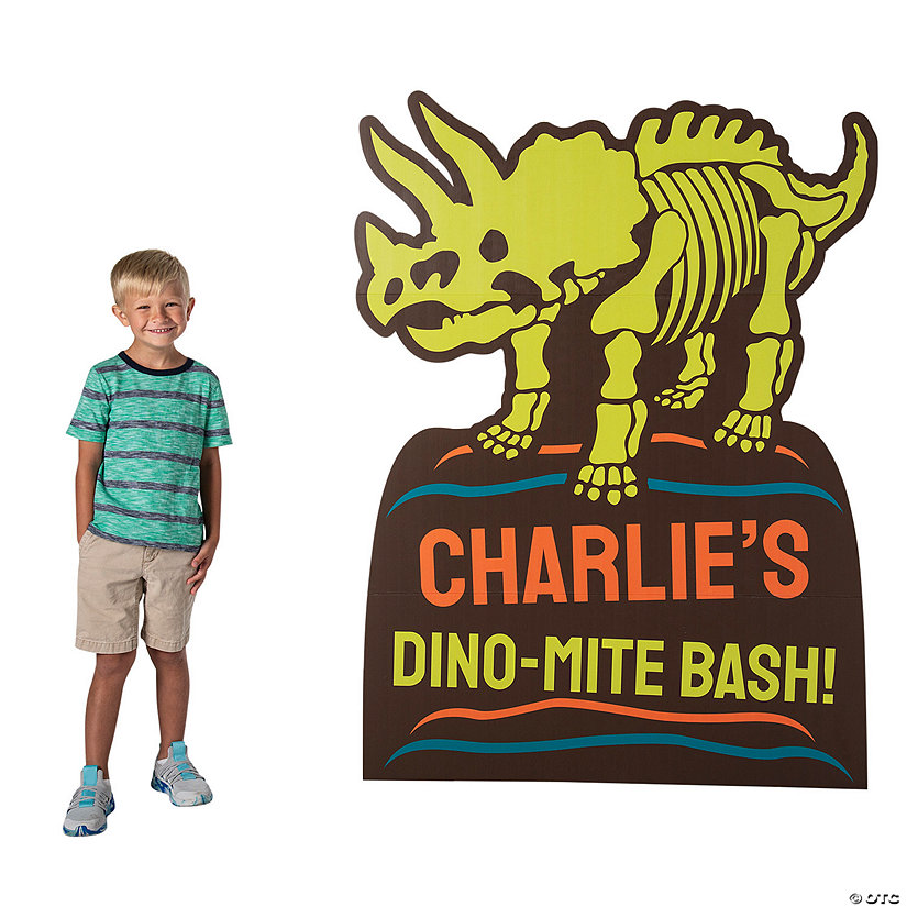 Personalized Dino Dig Cardboard Cutout Stand-Up Image Thumbnail