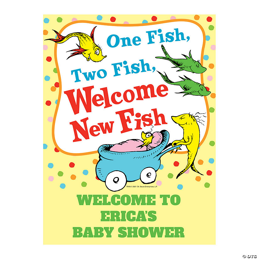 Personalized Dr. Seuss&#8482; Baby Shower Welcome Sign Image Thumbnail