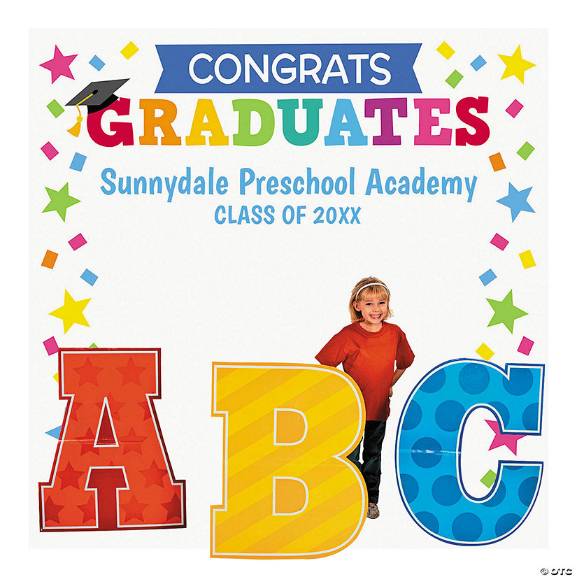Personalized Elementary Graduation ABC Photo Booth Kit - 4 Pc. Image Thumbnail