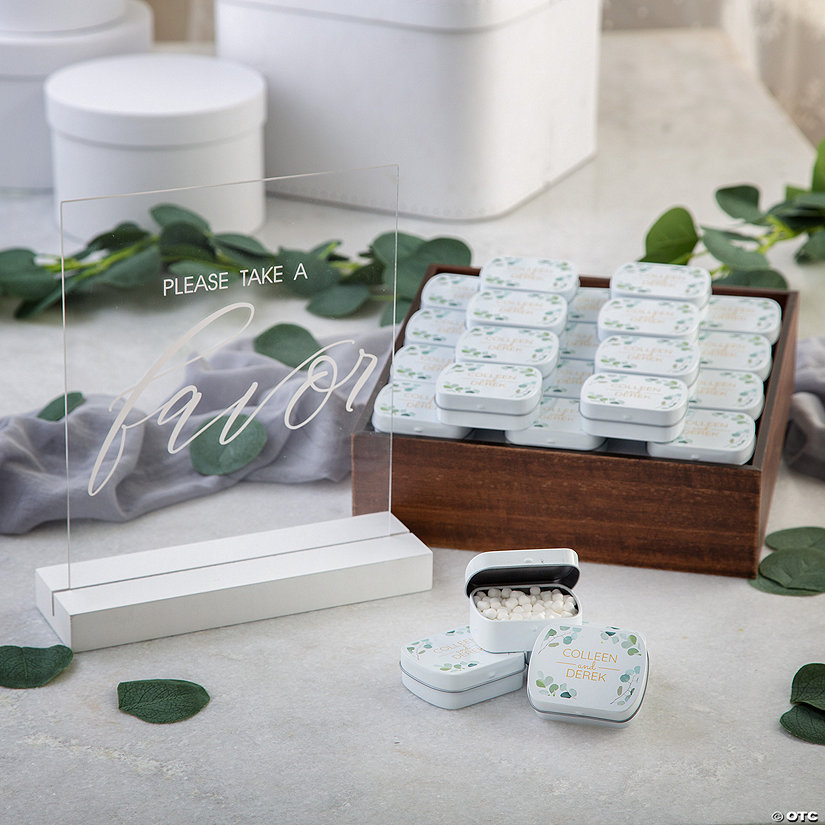 Personalized Eucalyptus Mint Tin Display Kit - 148 Pc. Image Thumbnail