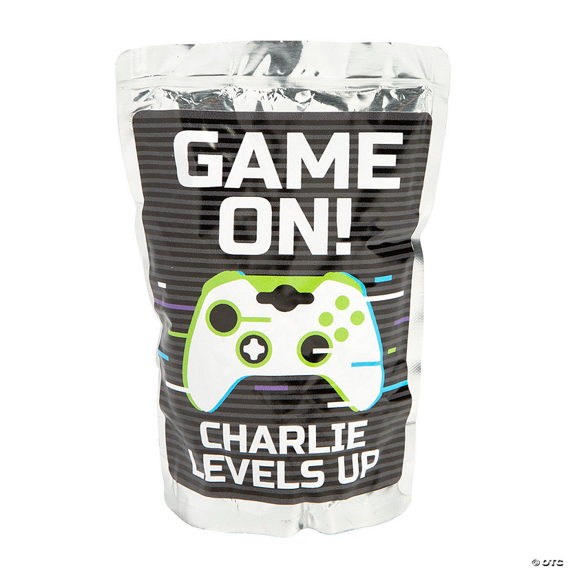 Personalized Gamer Juice Pouch Stickers - 30 Pc. Image Thumbnail