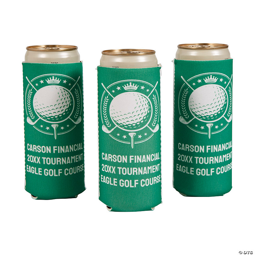 Personalized Golf Slim Can Coolers - 12 Pc. Image Thumbnail