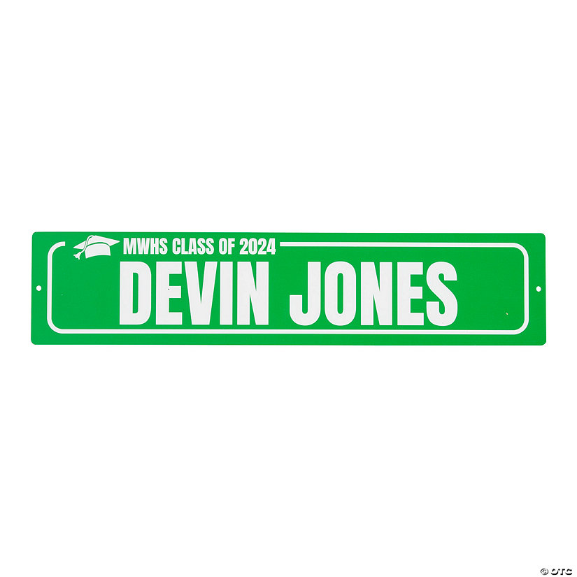 Personalized Grad Metal Street Sign Image Thumbnail