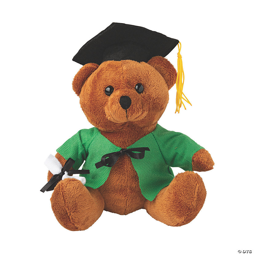 Personalized Graduation Stuffed Bear - Green Image