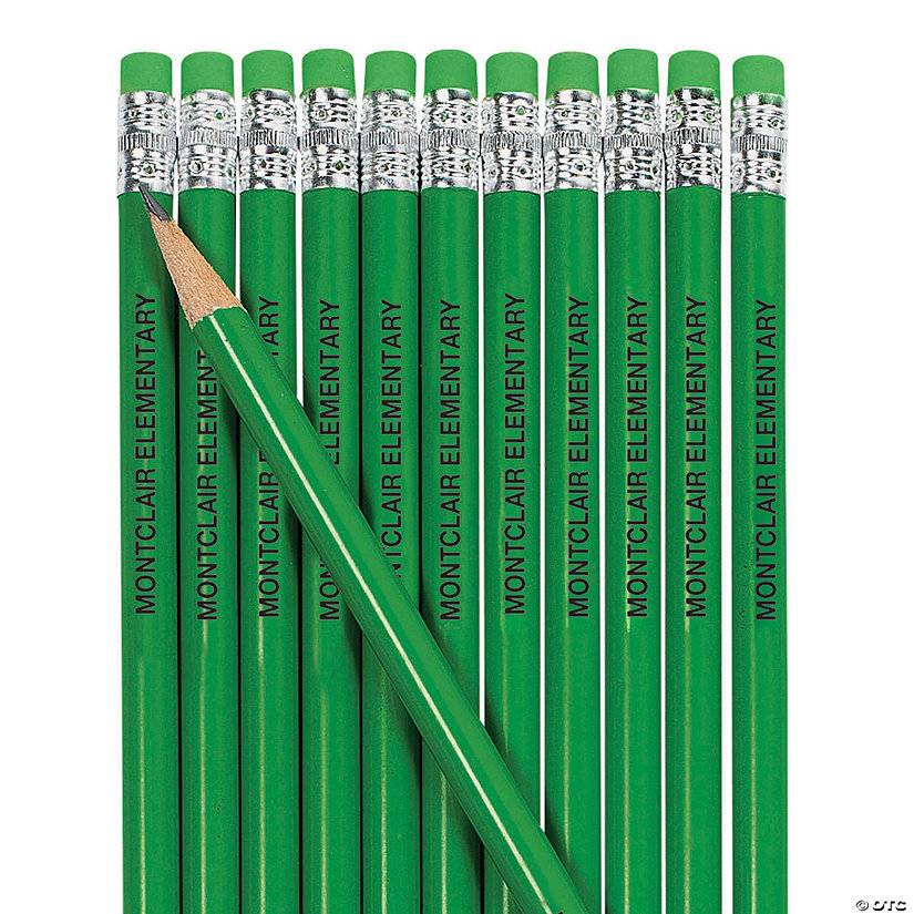 Personalized Green Pencils - 24 Pc. Image Thumbnail