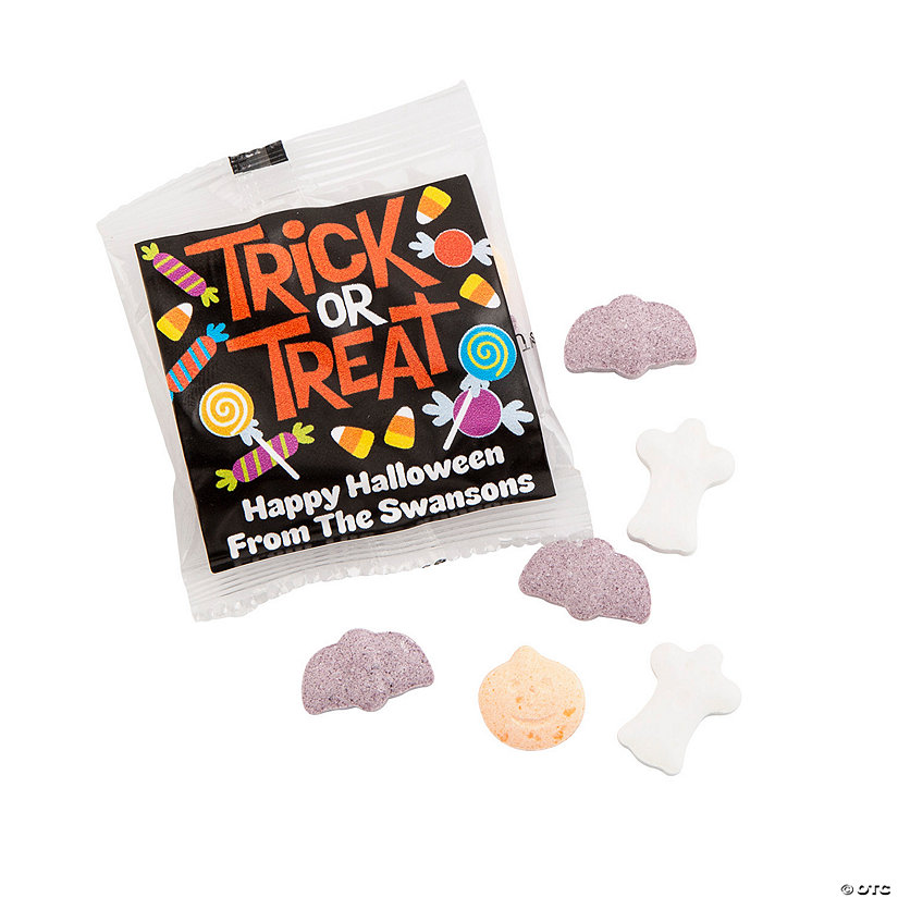 Personalized Halloween-Shaped Candy Fun Packs - 57 Pc. Image