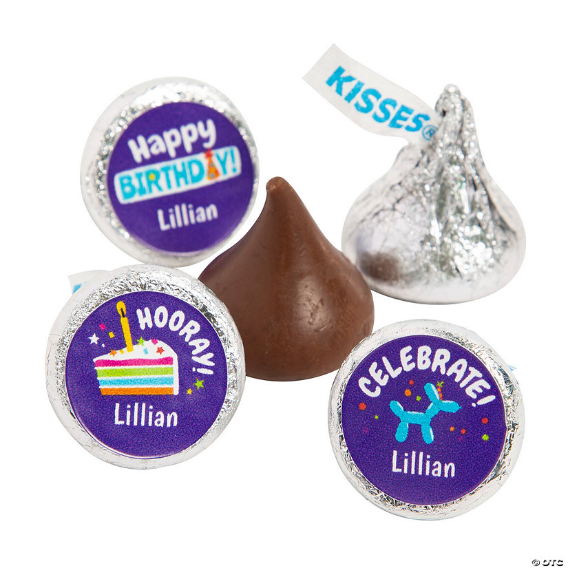 Personalized Happy Birthday Hershey&#8217;s<sup>&#174;</sup> Kisses<sup>&#174;</sup> Stickers - 50 Pc. Image Thumbnail