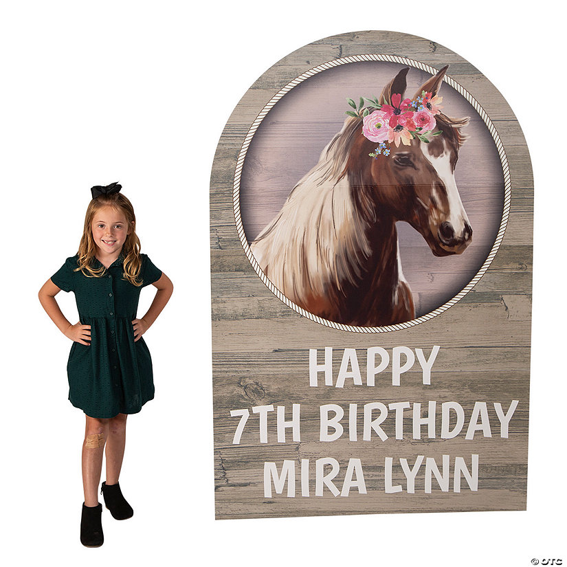 Personalized Horse Party Cardboard Cutout Stand-Up Image Thumbnail