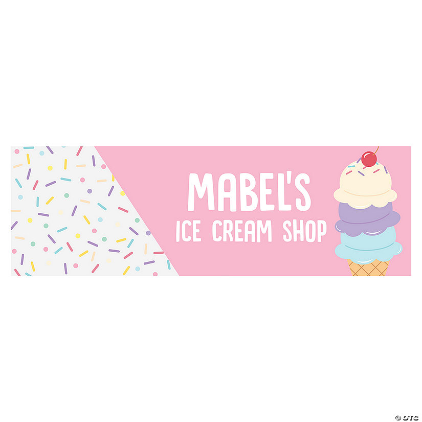 Personalized Ice Cream Banner - Large Image Thumbnail