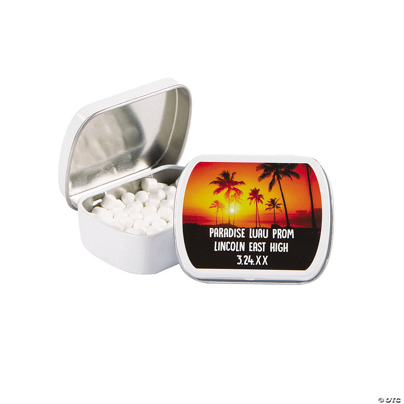 Personalized Island Luau Mint Tins - 24 Pc. Image