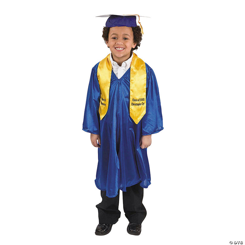 Personalized Kids' Yellow Elementary School Graduation Stole Image
