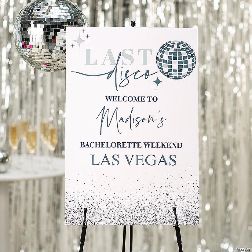 Personalized Last Disco Bachelorette Welcome Sign Image Thumbnail