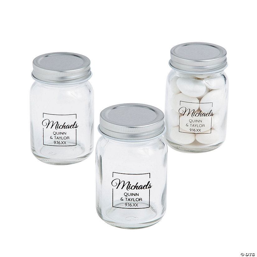 Personalized Last Name Mini Mason Jars - 48 Pc. Image Thumbnail