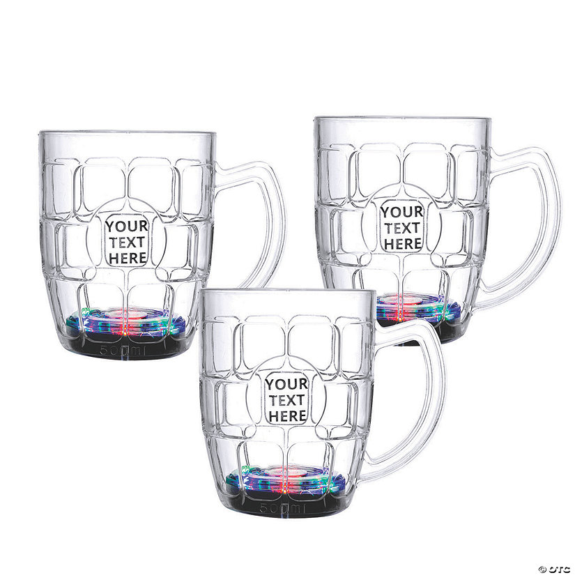 Personalized Light-Up Beer Mugs - 24 Pc. Image Thumbnail