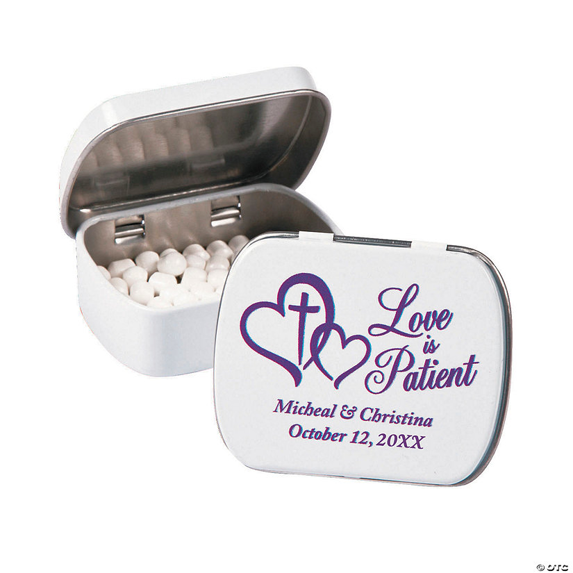 Personalized Love is Patient Mint Tins - 24 Pc. Image Thumbnail