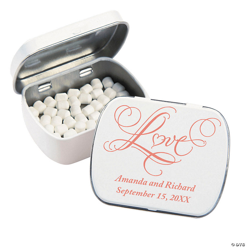 Personalized Love Wedding Tins with Mints - 24 Pc. Image
