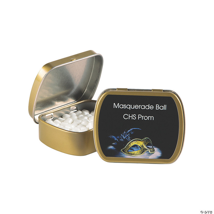 Personalized Masquerade Ball Mint Tins - 24 Pc. Image