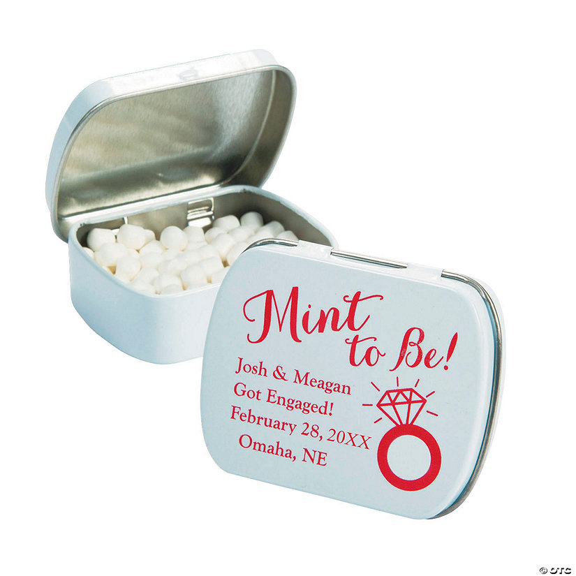 Personalized Mint To Be with Ring Mint Tins - 24 Pc. Image