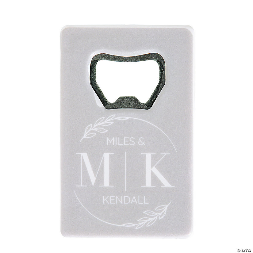 Personalized Modern Script Initials Bottle Openers - 12 Pc. Image Thumbnail