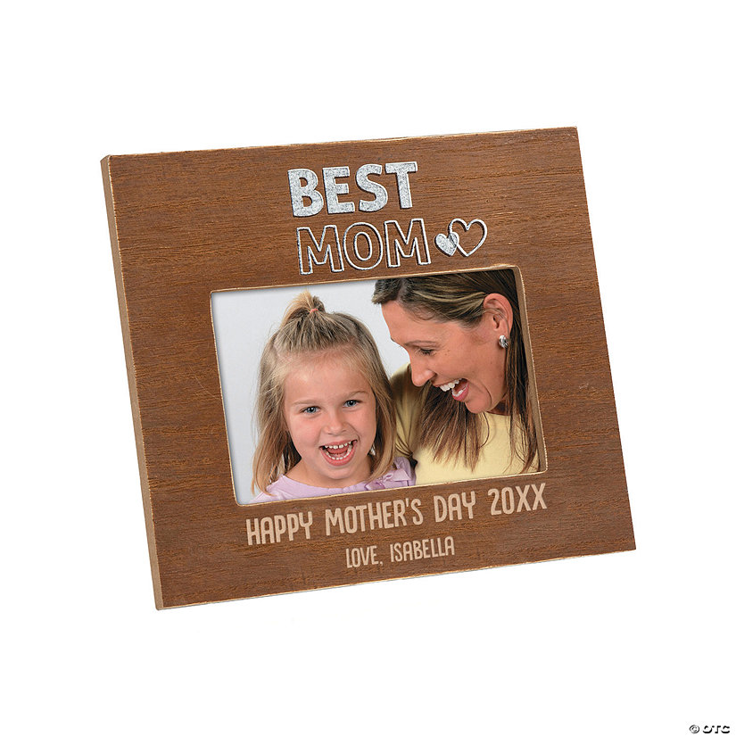 Personalized Mother&#8217;s Day Best Mom Picture Frame with Easel Image Thumbnail