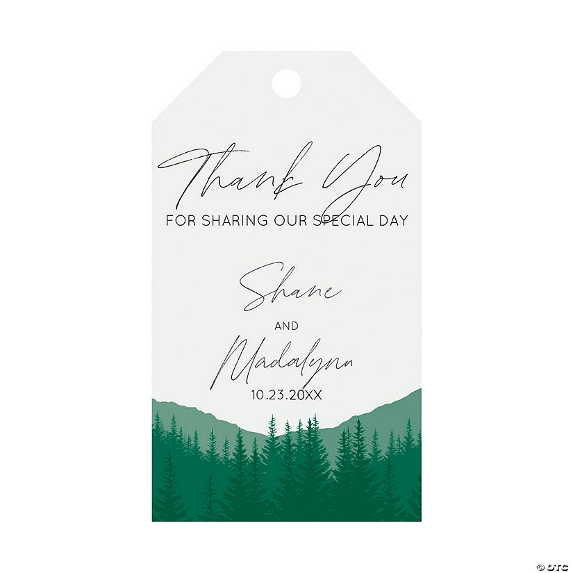 Personalized Mountain Favor Tags - 24 Pc. Image Thumbnail
