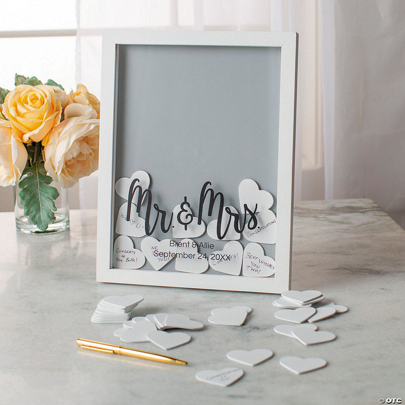 Personalized Mr. & Mrs. Wedding Guest Book Frame Image Thumbnail