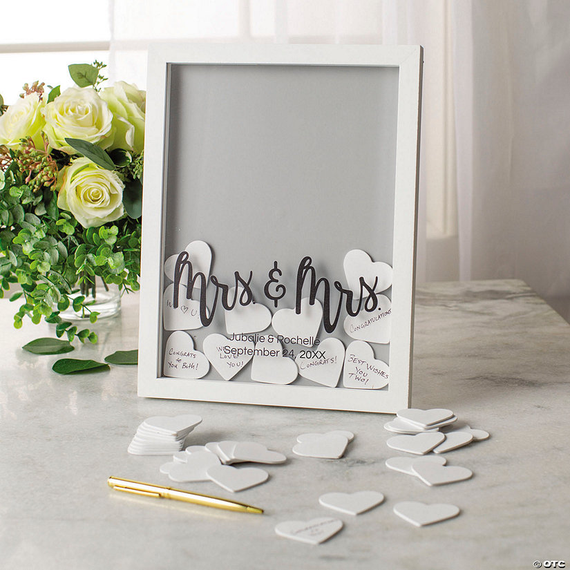 Personalized Mrs. & Mrs. Wedding Guest Book Frame Image Thumbnail