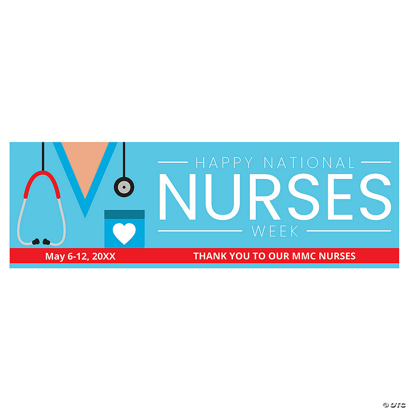 Personalized National Nurses Week Banner - Large Image Thumbnail