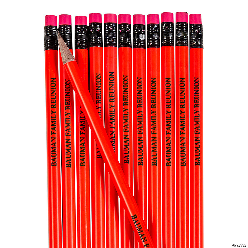 Personalized Neon Pink Pencils - 24 Pc. Image