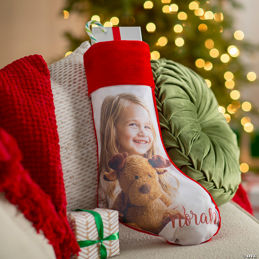 Personalized Photo Christmas Stocking Image Thumbnail