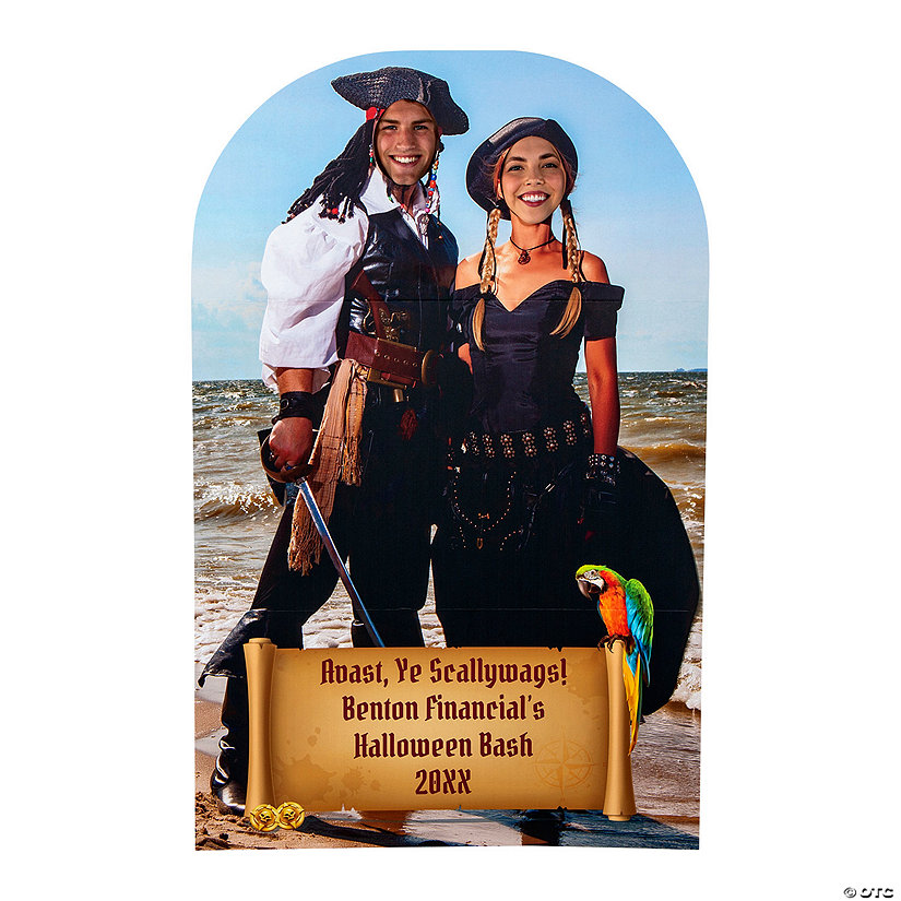 Personalized Pirate Couple Life-Size Cardboard Cutout Stand-In Stand-Up Image Thumbnail