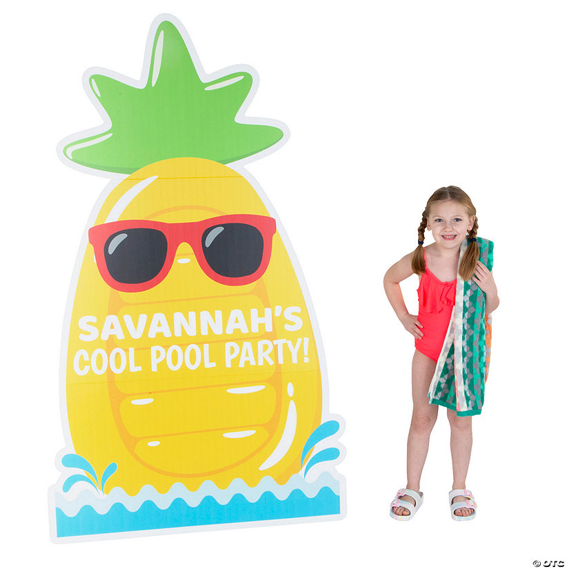 Personalized Pool Party Cardboard Cutout Stand-Up Image Thumbnail