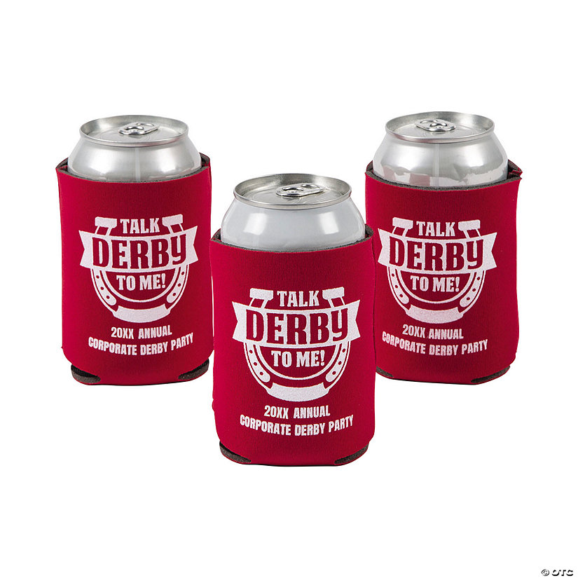 Personalized Premium Derby Can Coolers - 48 Pc. Image