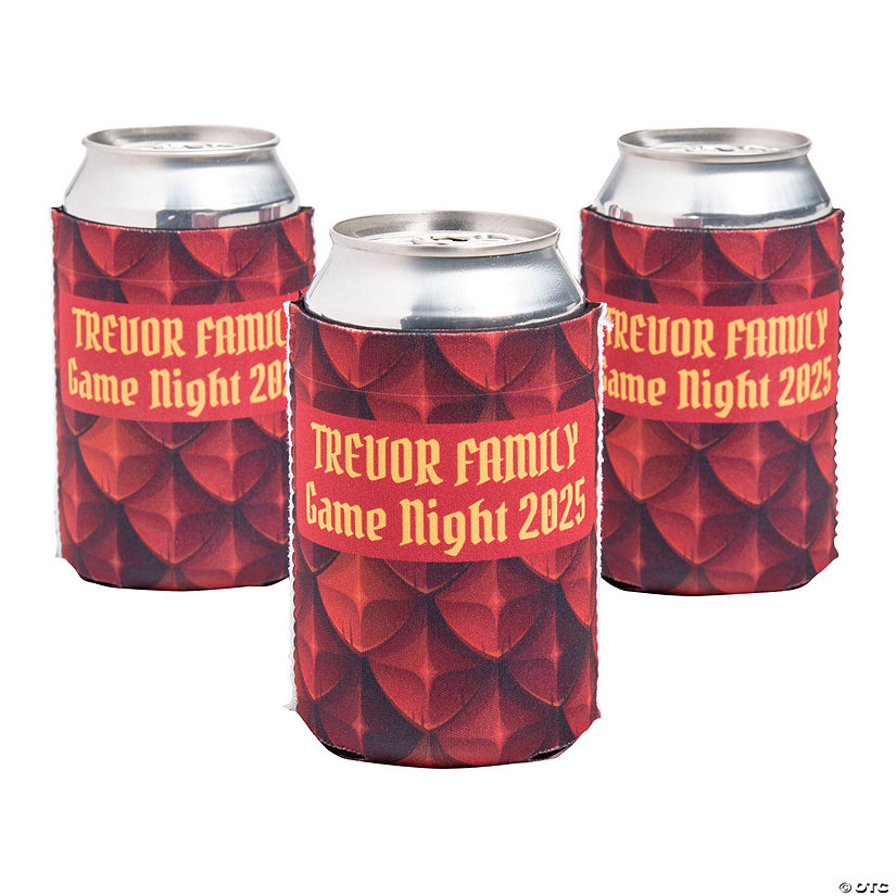 Personalized Premium Dragon Party Can Coolers - 12 Pc. Image Thumbnail