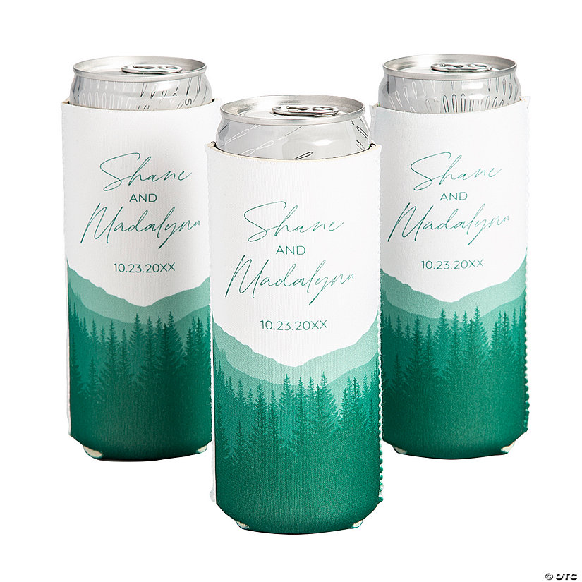 Personalized Premium Mountain Slim Can Coolers - 12 Pc. Image Thumbnail
