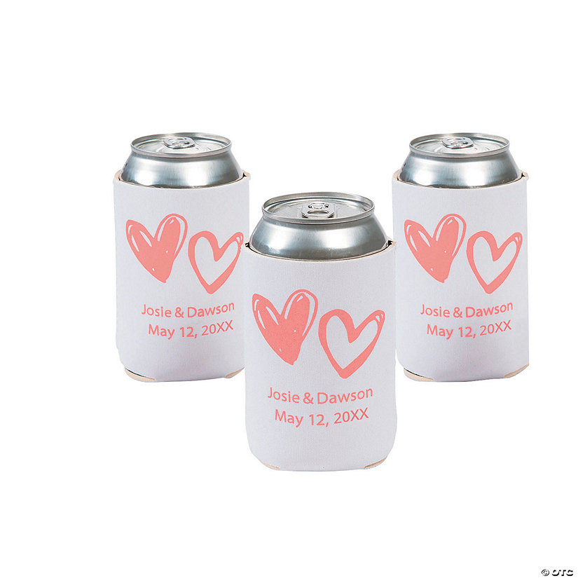 Personalized Premium Neoprene Hearts Can Coolers - 48 Pc. Image Thumbnail
