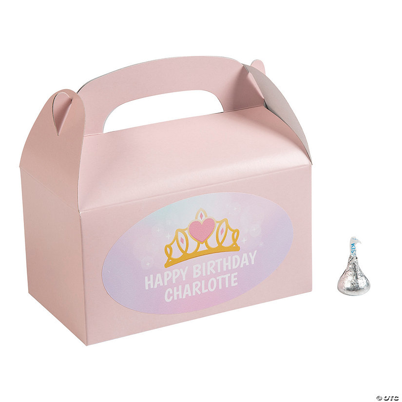 Personalized Princess Party Favor Boxes - 12 Pc. Image Thumbnail
